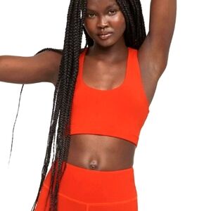 Mate the Label Cherry Red Organic Stretch Sports Bra